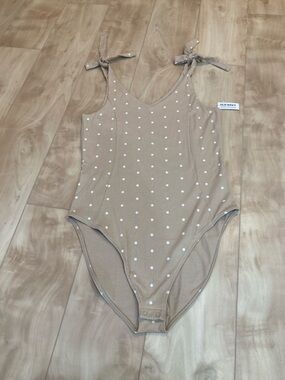 Polka dot bow tie bodysuit